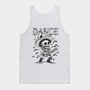 Funny Musician Skeleton Tank Top